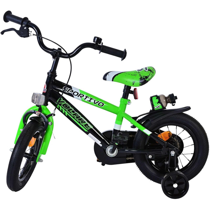 Дитячий велосипед Volare Sportivo для хлопчиків, 12 дюймів, зелено-чорний