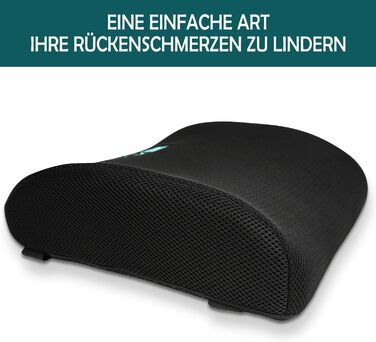 Спинна подушка Ергономічна поперекова опора з піни з ефектом пам&39яті Для здорового сидіння вдома та в офісі, чорна