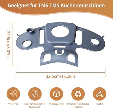 Тримач для аксесуарів Thermomix, Підходить для TM5 і TM6, Місце для 9 аксесуарів, Полиця для кухонного комбайна Зберігання аксесуарів