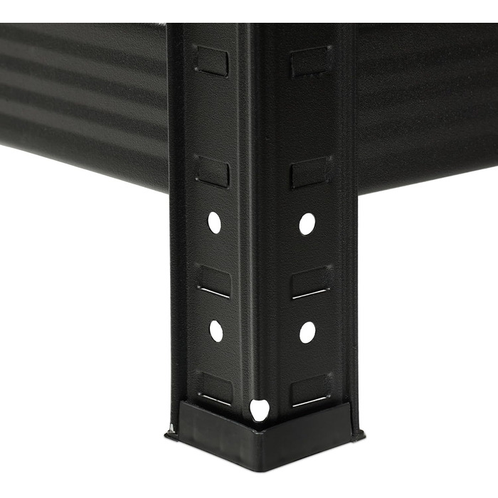 Надміцний стелаж Relaxdays, ВxШxГ 150x60x40 см, 1250 кг, 5 полиць, сталь, полиця для зберігання в підвалі, гаражі, вставного типу, чорний