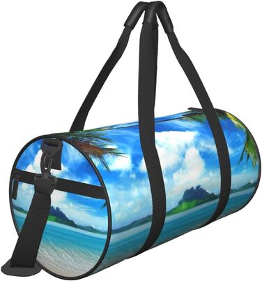 Спортивна сумка, дорожня сумка, пляжна сумка з принтом Дерева, сумка для ночівлі, чорна, універсальний розмір, сумка для подорожей