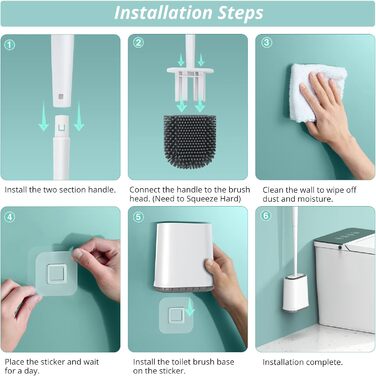 Щітка для туалету силіконова, щітка для туалету силіконова з тримачем для швидкого висихання, щітка для туалету настінна та стояча