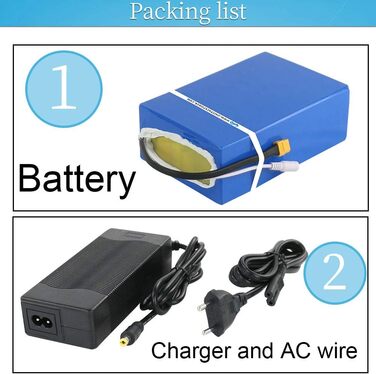 Акумуляторів hxrfoak для електровелосипедів та електросамокатів 36 V, 48 V, 52 V, 60 V, 72 V