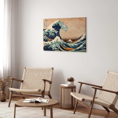 Фрески XXL велика хвиля біля Канагави 120x80 см ука настінне оздоблення полотно картини велика картина настінне оздоблення вітальн