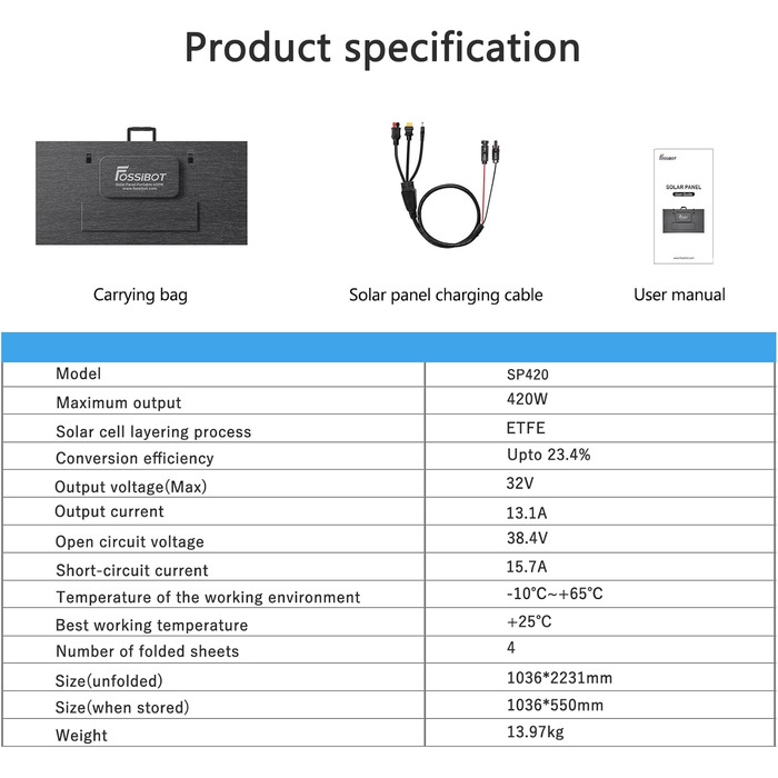 Сонячна панель, Сонячні панелі Складаний сонячний модуль для F2400 F3600 Портативна електростанція, Фотоелектричний модуль сонячна