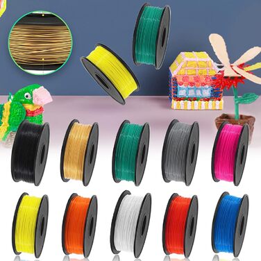 Кольоровий 10M 3D Pen Filament Pack Refill Pack, PLA, загальна товщина 1,75 мм, 3D Printing Filament, витратні матеріали для 3D Printing Pen Filament для звичайних 3D ручок