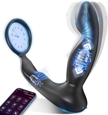 Фалоімітатор для чоловіків Defomy, з вібрацією простати та ерекційним кільцем, 9 режимів вібрації