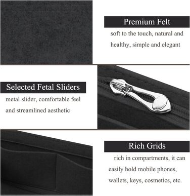 Організатор для гаманця Chispee, повстяна сумка, органайзер, підходить для GG Marmont Matelasse, сумка через плече, зберігання та