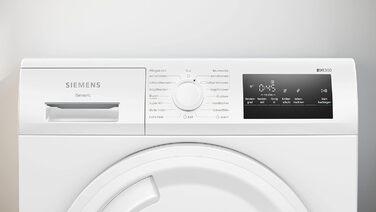 Сушильна машина з тепловим насосом Siemens WT47R440 іQ300, Single для 8 кг білизни енергоспоживання класу A, 176 кВтгод/рік, speedPack, autoDrу , білий