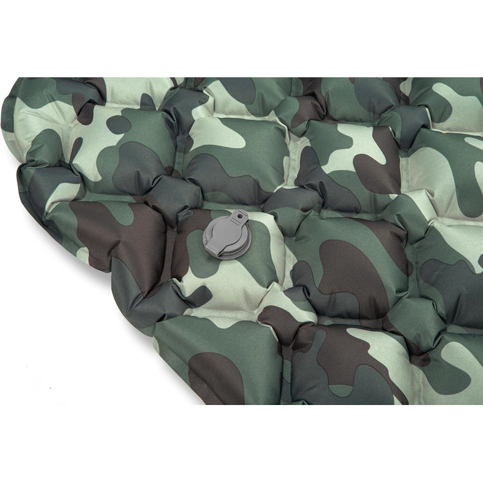 Надувний килимок для сну з подушкою, надлегкий кемпінговий надувний матрац, сумка для перенесення, невеликий розмір для кемпінгу на свіжому повітрі, подорожей у наметі, походів, килимок для сну, трекінговий матрац (камуфляжний, 190 x 56 x 5,5 см) 190 x 56