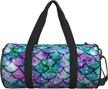 Спортивна сумка з ефектом омбре Хвіст Русалки, велика дорожня сумка для фітнесу, на вихідні та подорожей для жінок та чоловіків