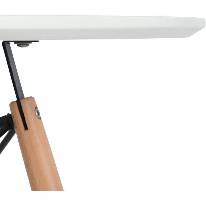 Невеликий обідній стіл HJ WeDoo, круглий обідній стіл, кухонний стіл 80x80x74 см, обідній стіл для кухні, їдальні, вітальні та офісу, білий