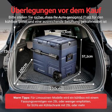 Компресорна холодильна камера, автомобільна холодильна камера з USB-з'єднанням, 55 л з двома зонами і подвійними дверима, електрич