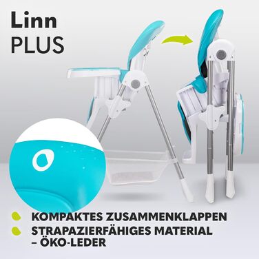Стільчик для годування 2-в-1, високий, регульований стільчик, знімний піднос, нековзний, від 6 до 36 місяців, 5-точкові ремені без