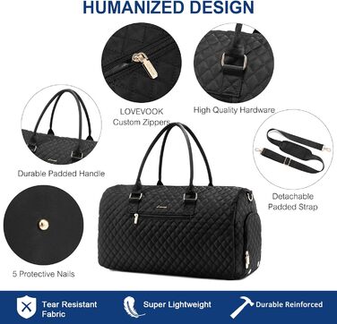 Спортивна сумка Дорожня сумка жіноча, сумка вихідного дня для подорожей, сумка-клініка для пологів з туалетною сумкою, відділенням