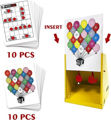 Пастка для мішеней ATFLBOX 17,8 x 22,9 см для пневматичної гвинтівки з 20 паперовими мішенями для тренувань зі стрільби з пневматичного пістолета, страйкболу та гвинтівки