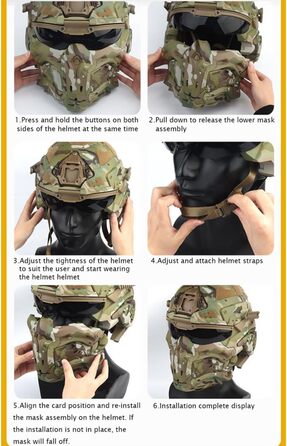 Тактичний шолом для страйкболу, вбудована гарнітура, вентилятор із захистом від запотівання, штормовий шолом, знімна маска, пейнтбольний спорядження, спорядження для страйкболу, захисний шолом BCP