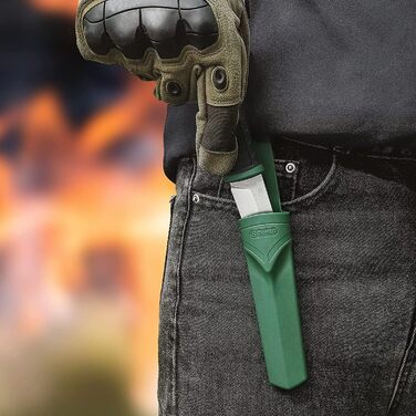 Ніж Ganzo G806-BK з фіксованим лезом, клинок з нержавіючої сталі 8CR14, ергономічна нековзна рукоятка, для кемпінгу, полювання, ри