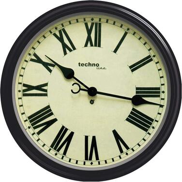 Кварцовий настінний годинник Techno Line WT 7050, 50см x 13см, чорний