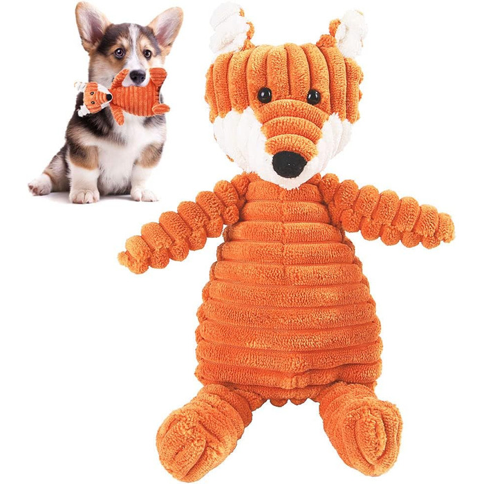 Іграшка Fox Dog Toy Squeaky Plush для маленьких собак, іграшки для цуценят, плюшеві іграшки для маленьких великих собак