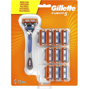 Бритва Gillette Fusion 5 чоловічків з тримерним лезом для точного і антифрикційного покриття, бритва 11 лез бритви ука (1 упаковка) Старий