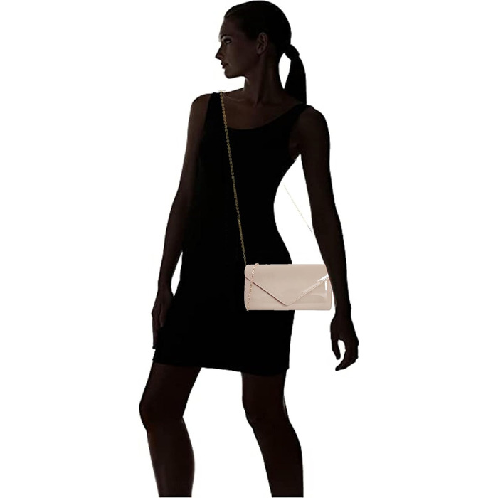 Клатч/Сумочка лакована для нареченої, весілля, вечірки, середнього розміру, колір нюд