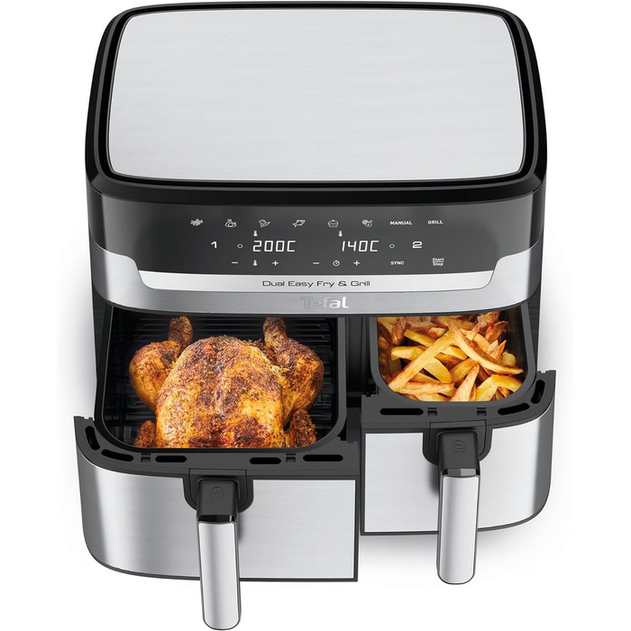 Подвійна фритюрниця Tefal EY905D Easy Fry&Grill 8,3 л 2700 Вт Функція гриля