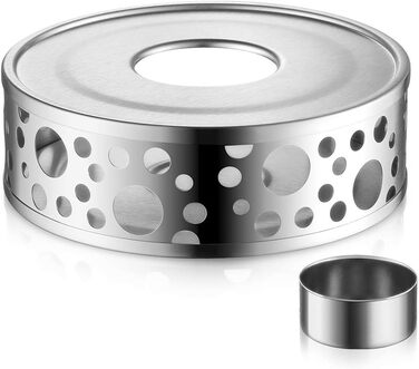 Гластальний підігрівач чайника з нержавіючої сталі, підігрівач для чаю з нержавіючої сталі з тримачем для чайної свічки і чайним с