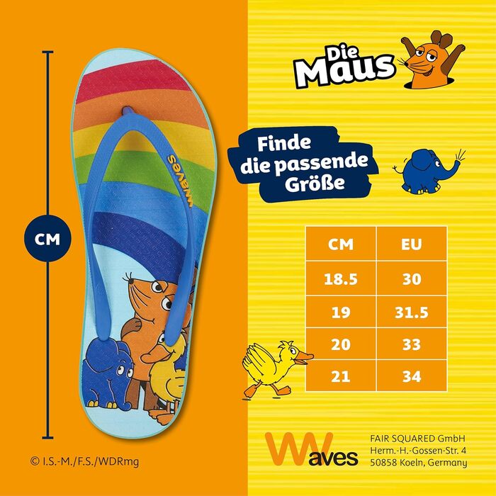 Дитячі шльопанці, сандалі-в&39язки Веселка з мишачим принтом, пляжне взуття для літа, відпочинку, піщано-пляжний мотив, капці для купання для дівчаток та хлопчиків, розмір 30-34 (31,5 EU), райдужні