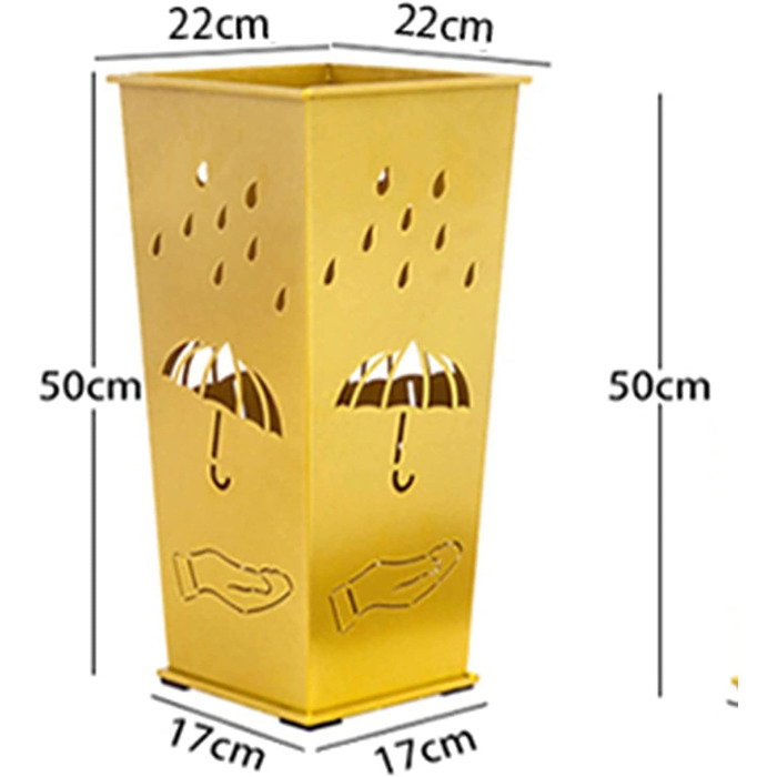 Креативна металева підставка для парасольки, окремо стоячий тримач для парасольки, органайзер для парасольки для входу в офіс ганку, золотистий