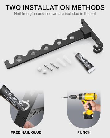 Настінна вішалка Складана, вішалка для одягу Вішалка гачок Алюмінієва для пральні Ванна кімната Ванна кімната Балкон (Чорна, 1) Чо