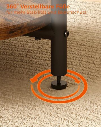 Круглий тумбовий набір з 2 шт. , бічний столик з розеткою, порт USB-C, маленький столик з дерева та металу, журнальний столик для дивана, стіл для вітальні, 2 полиці для спальні (вінтажний коричневий, 2 шт.)