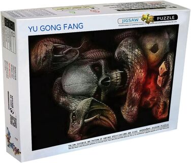 Дерев&39яний пазл із черепа та змії на 6000 елементів. Подарунковий сімейний класичний пазл