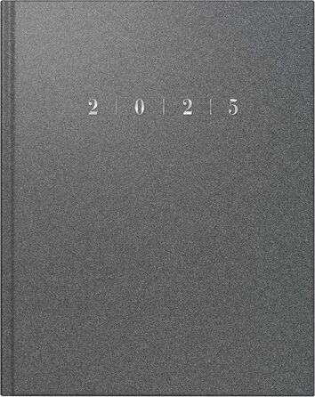 Книжковий календар Model Manager Calendar TM (2025), 2 сторінки 1 тиждень, 205 260 мм, 168 сторінок, пластикова обкладинка Reflection, сіра