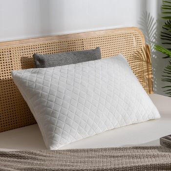 Подушка EGO Home 40x80 см з подрібненою піною з ефектом пам&39яті, подушка для шиї для сну на спині та животі, подушка з піни з ефектом пам&39яті 80x40 см, подушка для сну на боці з чохлом, який можна прати, Oeko-Tex 40x80 см - 1 упаковка