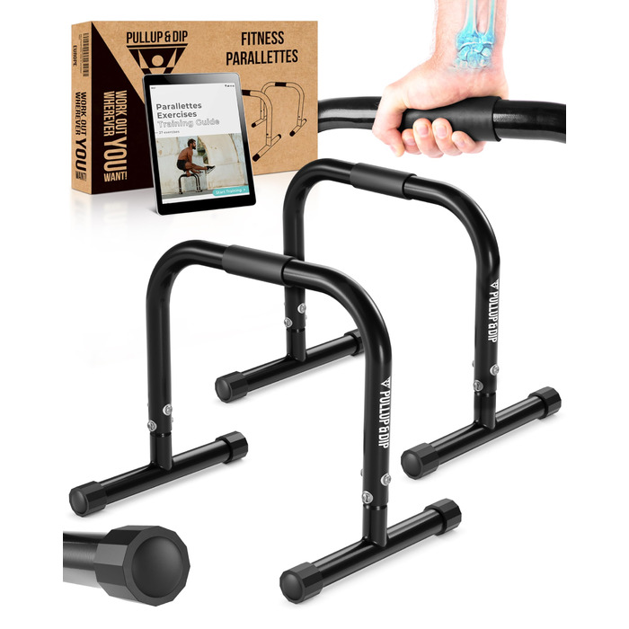 Фітнес-паралети для підтягувань та віджимань, міні-сталеві грифи середнього розміру, грифи для стійки на руках з надзвичайно широким хватом для калістеніки, гімнастики та спортивної гімнастики, для занять у приміщенні та на вулиці