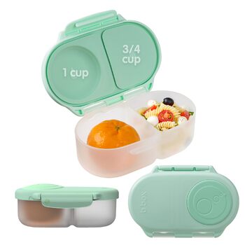 Міні-ланчбокс з 2 герметичними відділеннями Ідеально підходить для малюків, дитячих обідів та перекусів Поміщає ціле яблуко Без BPA