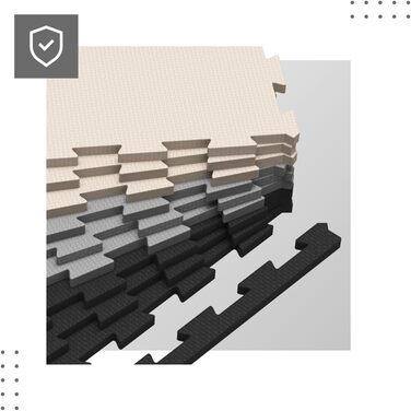 Тварин Головоломка Килимок-головоломка Дитячий килимок Килимок Килимок з пінопласту Килимок для захисту підлоги з хвилястим краєм Нетоксичний Водонепроникний Не ковзає Чорний світло-сірий білий (темно-сірий/світло-сірий/бежевий, 158x158 см), 40 9