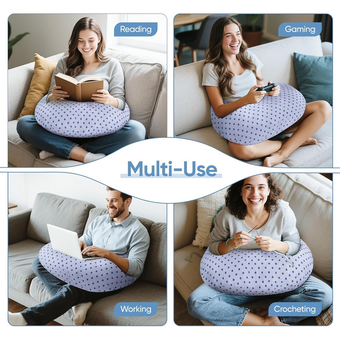 Подушка для читання WildFun для покращення постави та зменшення втоми, компактна подушка для підтримки рук під час читання, гри, роботи, сидіння в ліжку/дивані