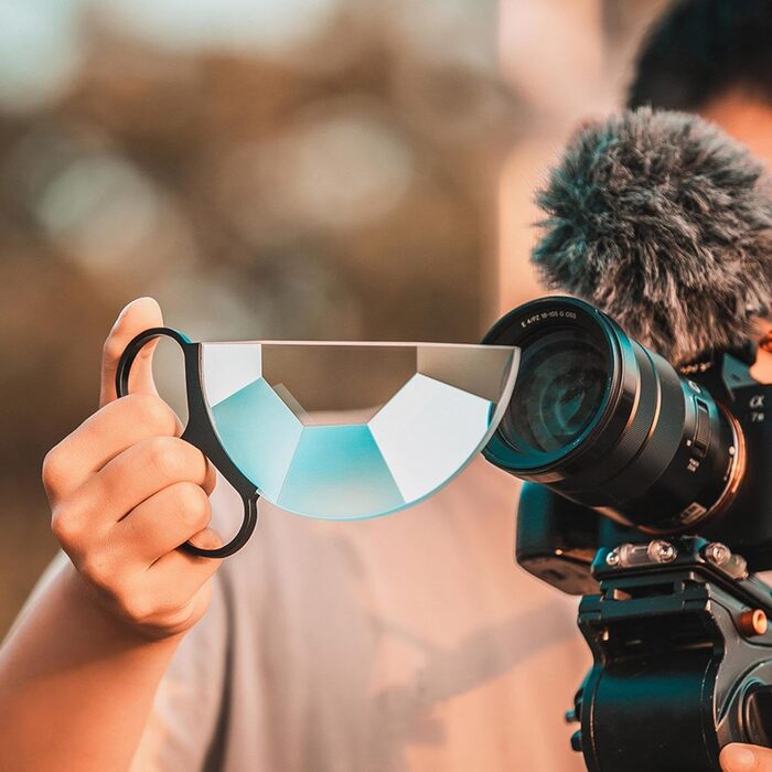 Портативний півколо-калейдоскоп Фільтр Спеціальні ефекти Фільтр обєктива камери Фільтр ефекту півкола Призма Оптична скляна призма Багаторазове заломлення Фотоаксесуари Фотореквізит (150 мм)