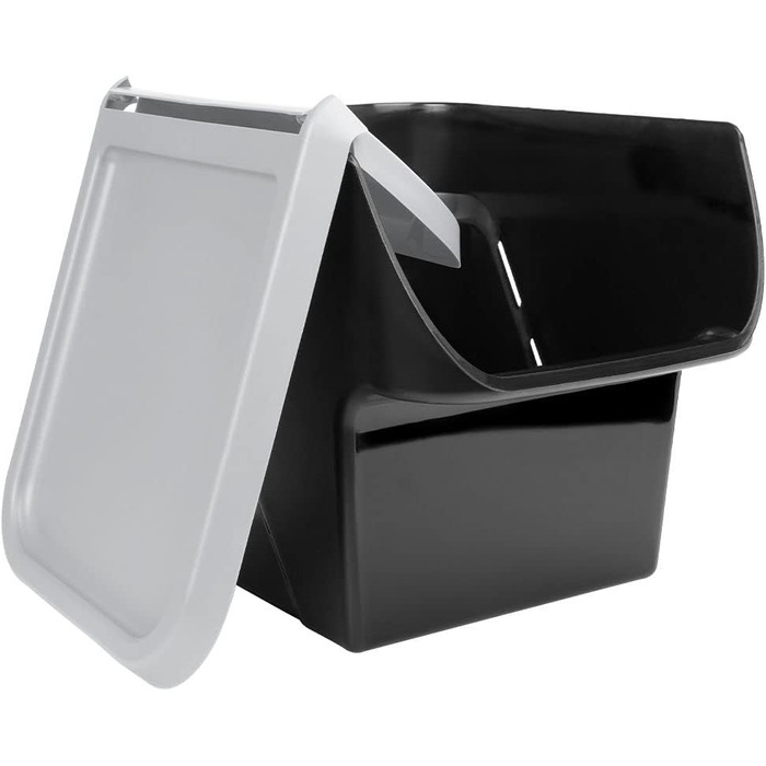 Контейнери для зберігання Vilde, контейнери для картоплі, контейнери для цибулі, контейнери для овочів, 13 л, комплект з 2 шт. , сірий, антрацит