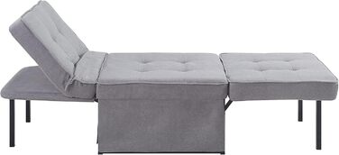 Крісло, шезлонг, табурет Atlantic Home Collection Finn, поліестер, сірий, ШхГхВ 80 см x 72 см x 43 см Сірий 80 см