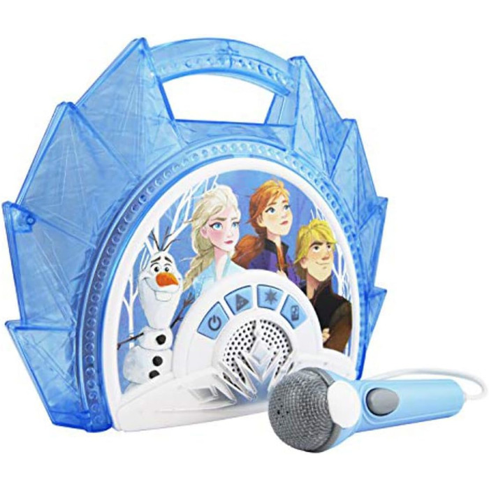 Караоке-машина ekids Frozen 2 FR-115V2, мікрофон, синя