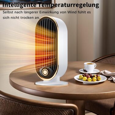 Портативний електричний обігрівач, 800 Вт, для приміщень, термостат, для розміщення на столі та підлозі, захист від перекидання, невеликий кімнатний обігрівач для спальні, офісу, дому, вітальні