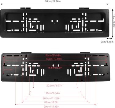 Тримач номерного знака Aramox, електрична рамка номерного знака, нержавіюча, водонепроникна, тримач номерного знака автомобіля, універсальна підходить для стандартних транспортних засобів ЄС, електрична рамка номерного знака