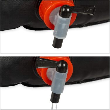 Сонячна душова кабіна Relaxdays 20 л, портативний душ для кемпінгу, підвісний, складаний, з ручним душем, чорний