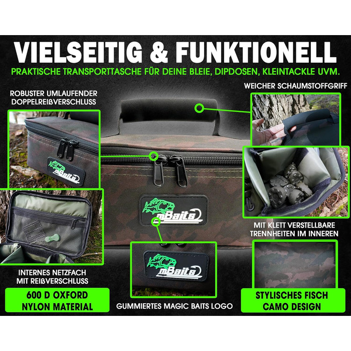 Свинцева сумка Angel-Berger Magic Baits Свинцева сумка Транспортна сумка Сумка для риболовлі