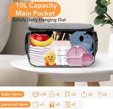 Сумка для дитячої коляски Організатор для дитячої коляски Сумка для дитячої коляски Універсальна багатофункціональна сумка для збе