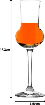 Келихи для граппи Stlzle Lausitz I набір з 6 келихів для граппи I чарки з ніжкою I високоякісні келихи для лікеру I 87 мл I можна