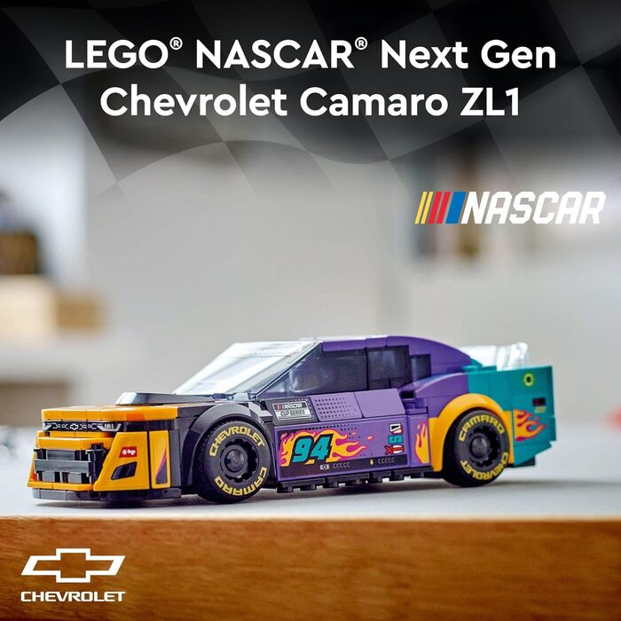 Конструктор LEGO Speed Champions 76935 NASCAR Next Gen Chevrolet Camaro ZL1 Модель гоночного автомобіля Колекційна гоночна іграшка
